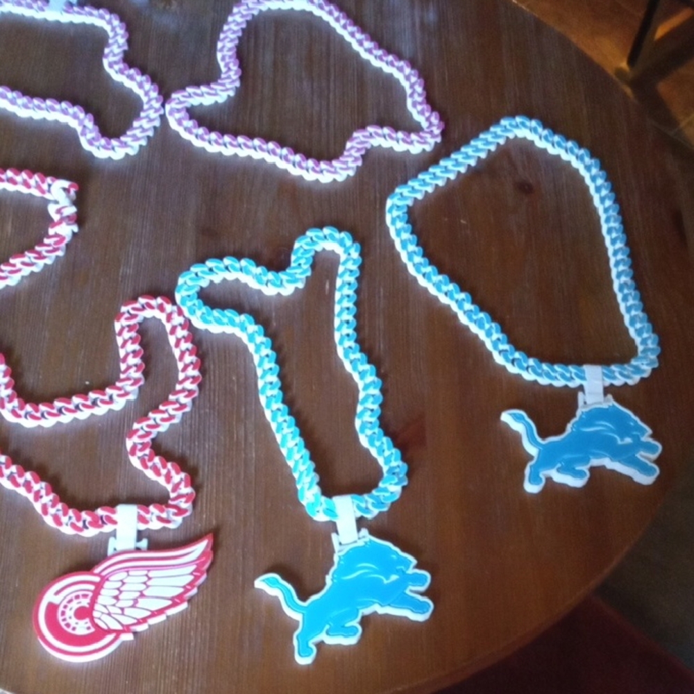 Fan wear Kids Sports Team Necklaces - Red and Blue